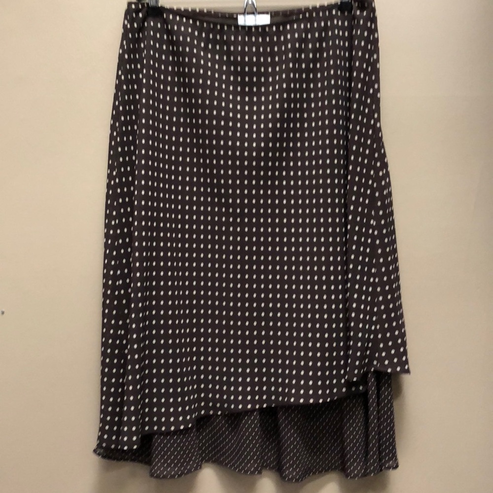 Liz Claiborne polka dot asymmetrical design skirt
